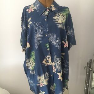 VTG - 90's Hawaiian Shirt 100% Silk - Plus Size